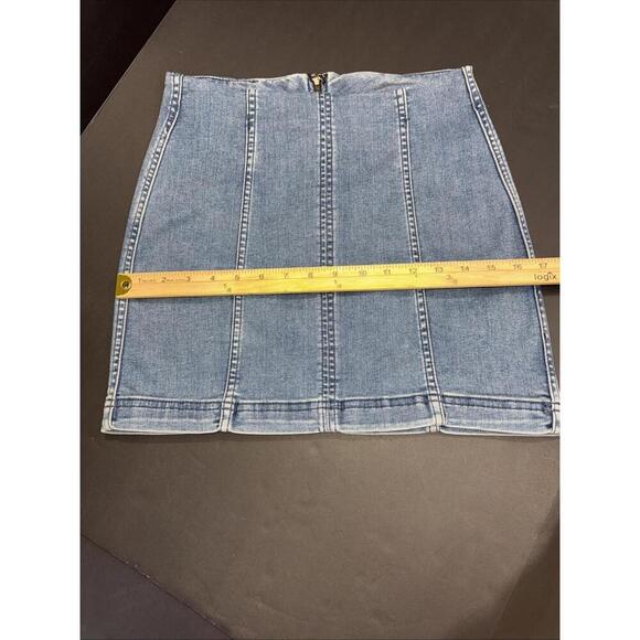 Free People Boho Preppy Business Casual Y2K Hippie Mini Skirt size 6 - Picture 5 of 15